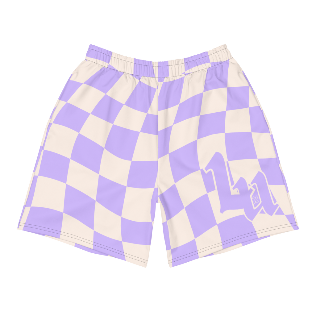 Purple Checkers Short