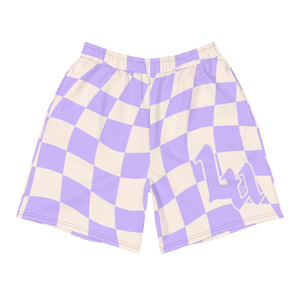 Purple Checkers Short